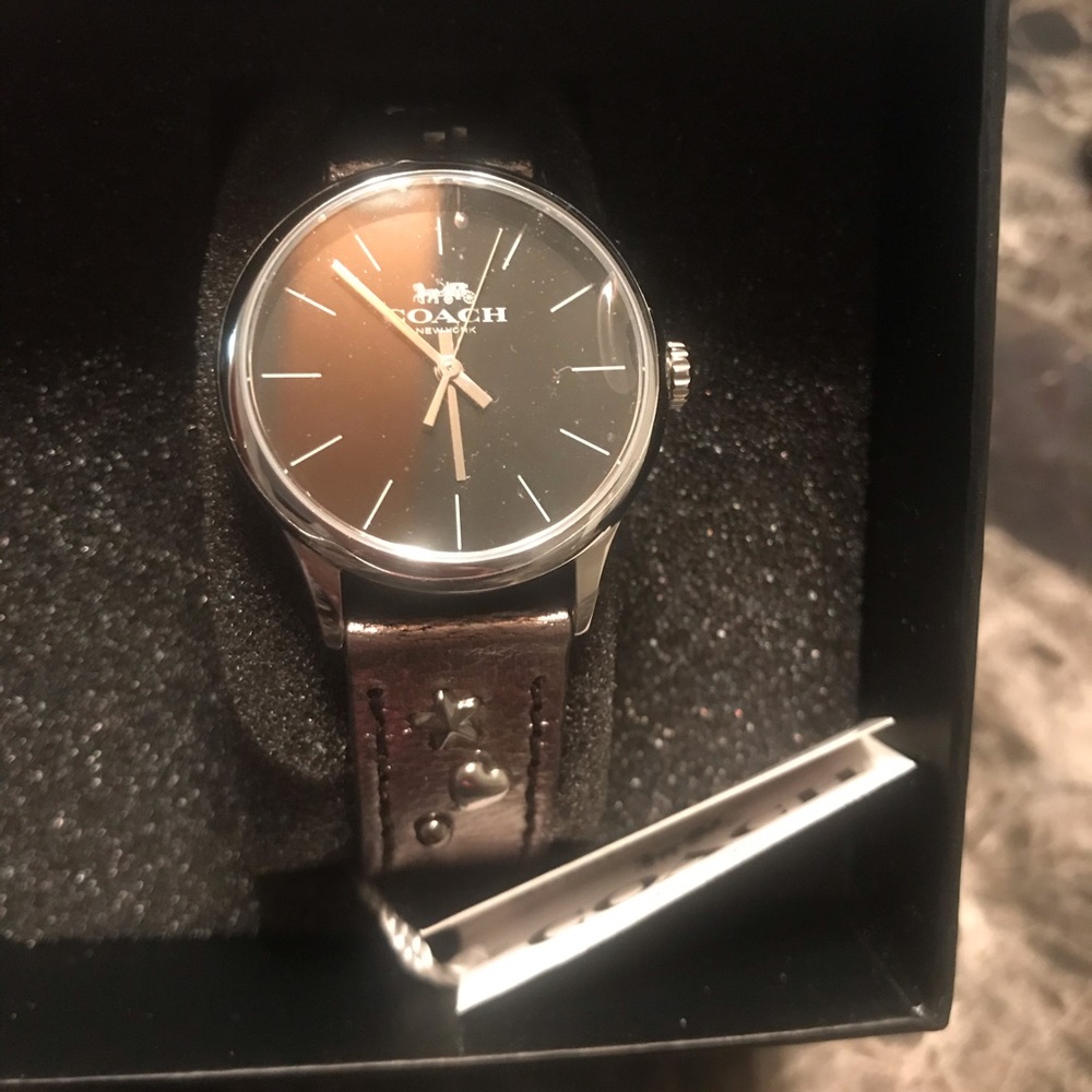 Women’s Coach watch in gunmetal NIB